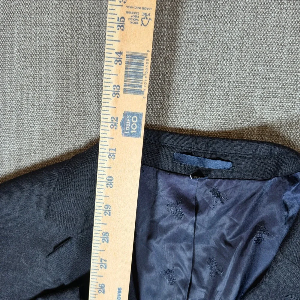 Jos. A. Bank Blazer Mens 42R Dark Navy Blue 1905 Brrr ComfortStretch Gold Button